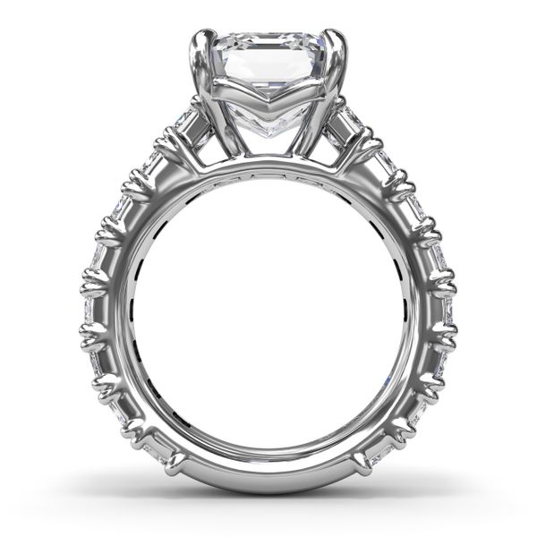 Chunky Emerald Diamond Engagement Ring Image 2 Parris Jewelers Hattiesburg, MS