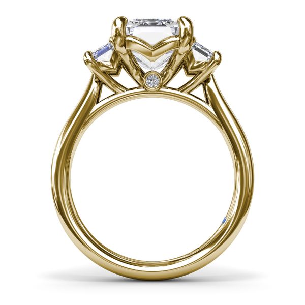 Three Stone Emerald Cut Diamond Engagement Ring Image 2 The Diamond Center Claremont, CA