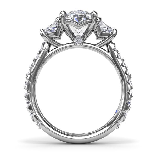Three Stone Oval Diamond Engagement Ring Image 2 Parris Jewelers Hattiesburg, MS