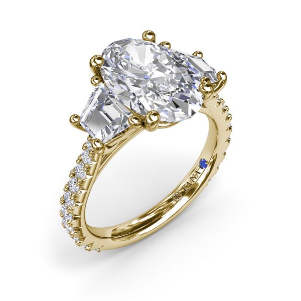 Three Stone Oval Diamond Engagement Ring Clark & Linford Cedar City, UT