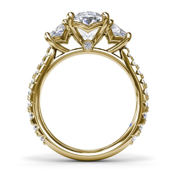 Three Stone Oval Diamond Engagement Ring Image 2 The Diamond Center Claremont, CA