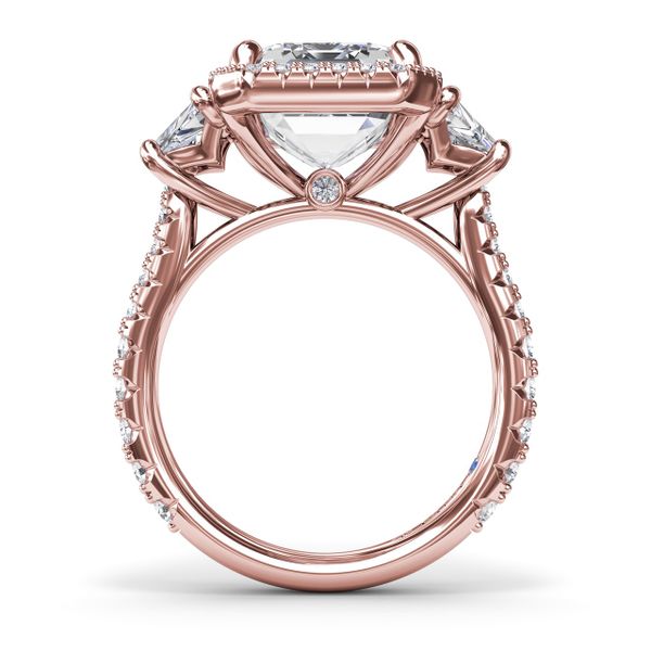 Three Stone Trapezoid Diamond Engagement Ring Image 2 Molinelli's Jewelers Pocatello, ID