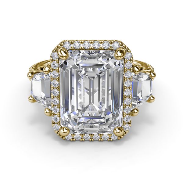 Three Stone Trapezoid Diamond Engagement Ring Image 3 Reed & Sons Sedalia, MO