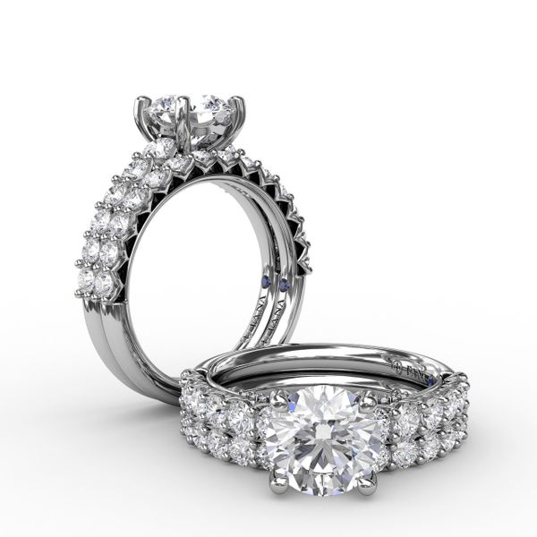 14K Gold Petite Diamond Wedding Ring 14K Rose Gold / 9