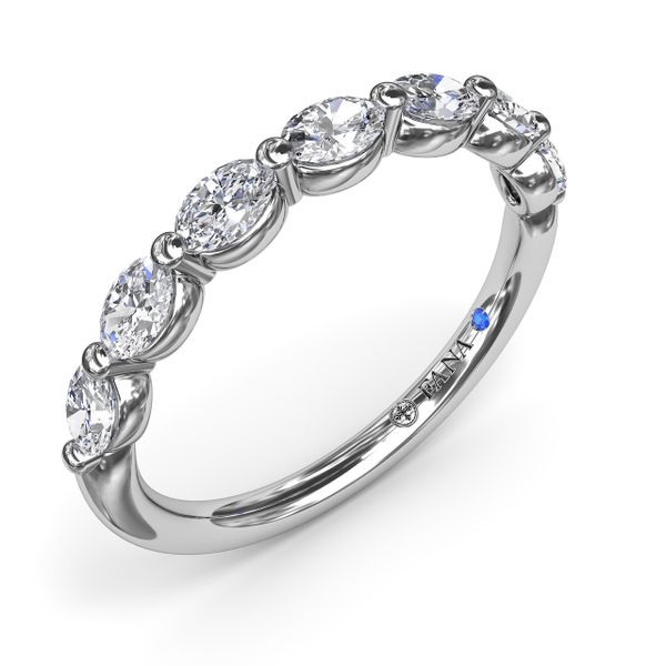 Oval Diamond Wedding Band  Image 2 Harris Jeweler Troy, OH