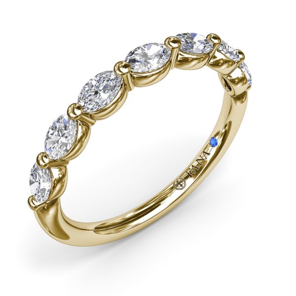 Oval Diamond Wedding Band  Image 2 Gaines Jewelry Flint, MI