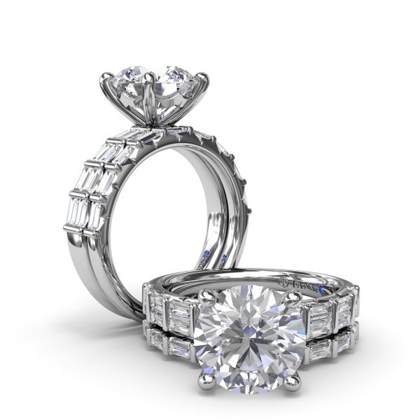 Beautiful Baguette Diamond Wedding Band Image 3 Castle Couture Fine Jewelry Manalapan, NJ