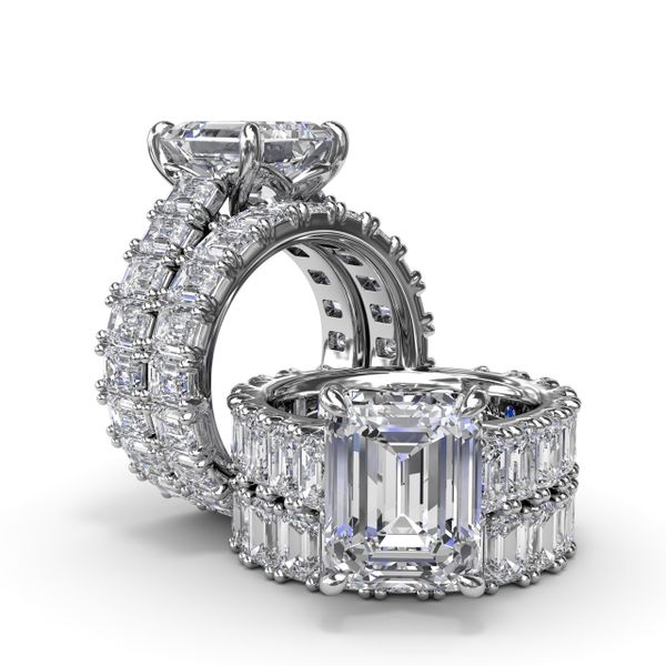 Emerald Cut Diamond Wedding Band Image 4 P.J. Rossi Jewelers Lauderdale-By-The-Sea, FL