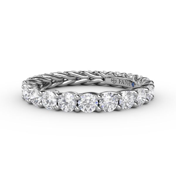 Shared Prong Woven Eternity Band  Shannon Jewelers Spring, TX