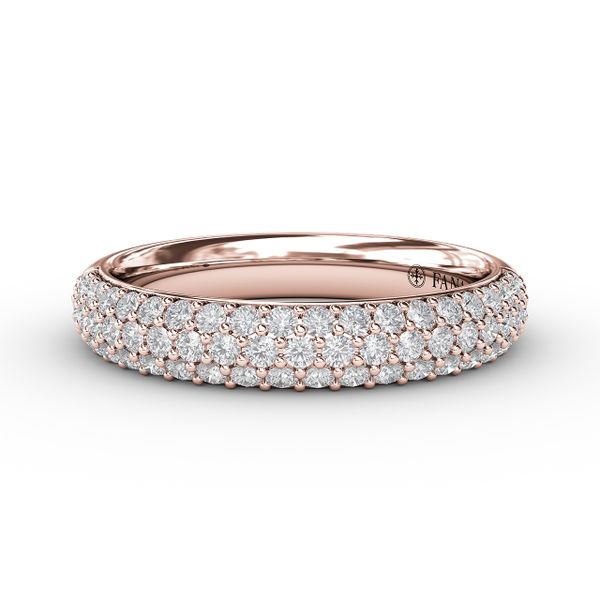 Domed Diamond Pave Band Shannon Jewelers Spring, TX