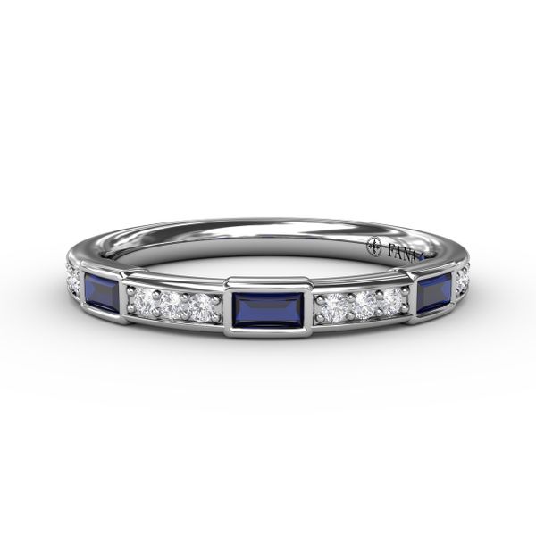 Sapphire Baguette and Diamond Band Newtons Jewelers, Inc. Fort Smith, AR