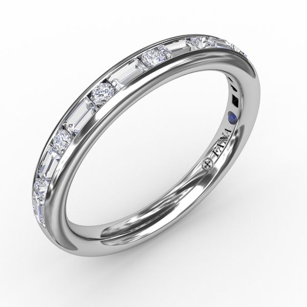 Alternating Baguette and Round Diamond Band J. Thomas Jewelers Rochester Hills, MI