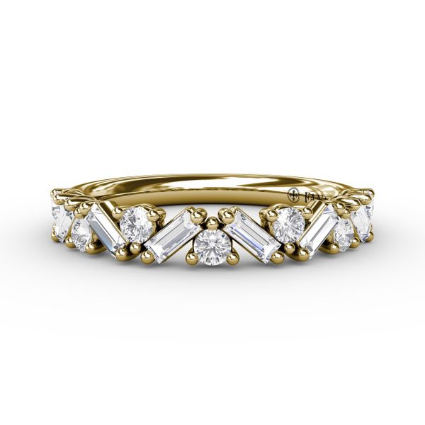 Staggered Baguette Diamond Band Shannon Jewelers Spring, TX