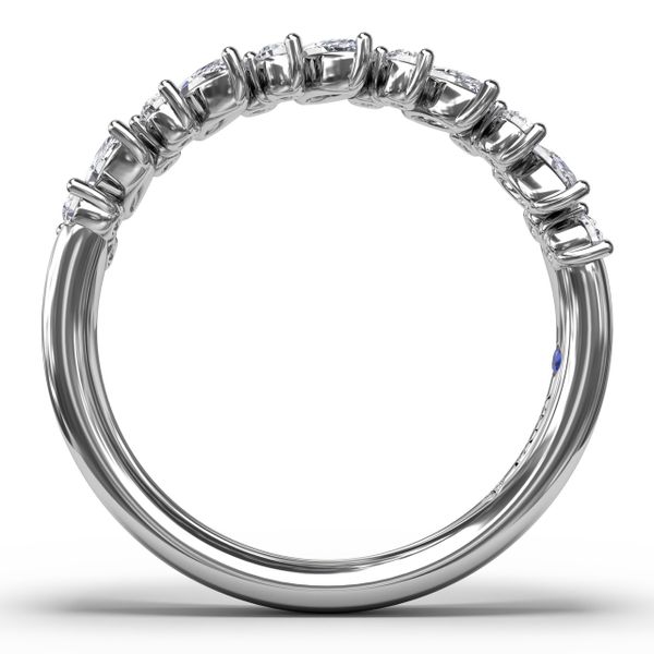Floating Marquise and Round Diamond Ring Image 3 Steve Lennon & Co Jewelers  New Hartford, NY