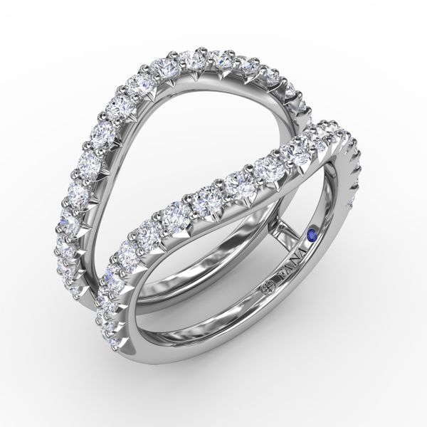 Curved Diamond Insert Ring Image 2 Parris Jewelers Hattiesburg, MS