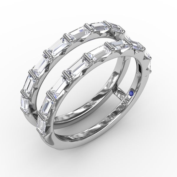 Baguette Cut Diamond Insert Ring  Image 2 Castle Couture Fine Jewelry Manalapan, NJ
