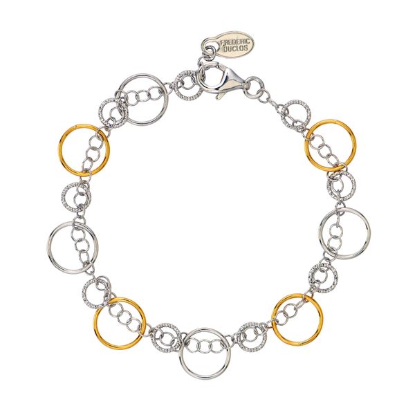 SS + YELLOW GOLD PLATED CIRCULATION BRACELET The Stone Jewelers Boone, NC