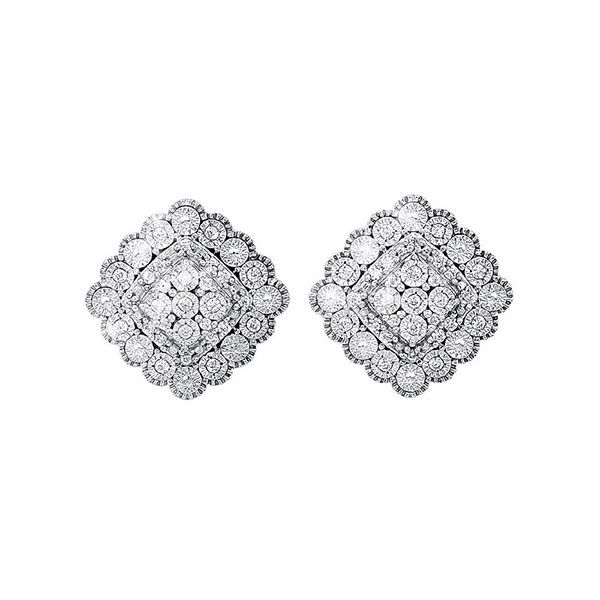 Silver White Diamond 1/8Ctw Earring Windham Jewelers Windham, ME