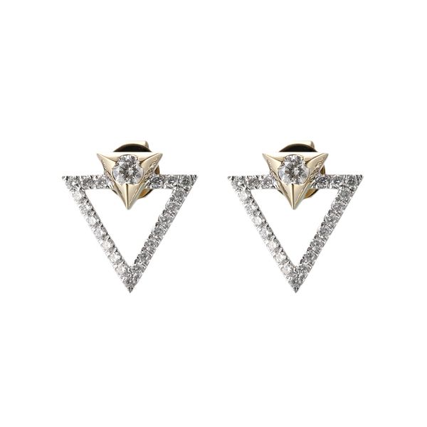 14Kt White Yellow Gold Diamond 1/2Ctw Earring Layne's Jewelry Gonzales, LA