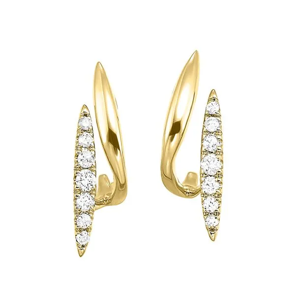 10Kt Yellow Gold Diamond 1/5Ctw Earring