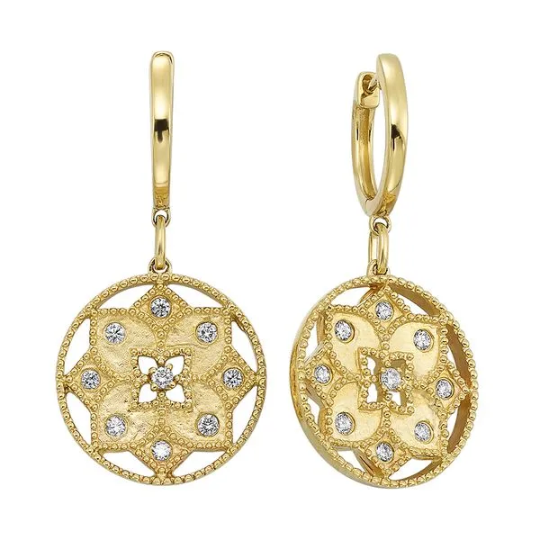 89 Facet 14Kt Yellow Gold Diamond 1/4Ctw Earring