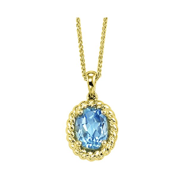 10Kt Yellow Gold Blue Topaz (1 3/8 Ctw) Pendant Grayson & Co. Jewelers Iron Mountain, MI