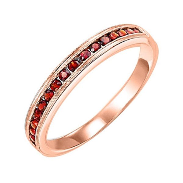 14KT Pink Gold & Diamond Classic Book Stackable Fashion Ring - 1/8 cts Grayson & Co. Jewelers Iron Mountain, MI