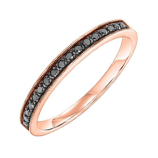 10KT Pink Gold & Diamond Classic Book Stackable Fashion Ring  - 1/6 ctw Armentor Jewelers New Iberia, LA