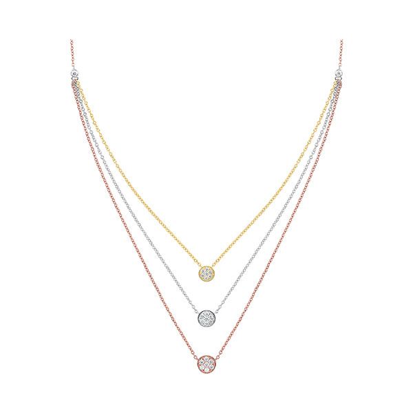 14Kt Tricolor Diamond 1/3Ctw Necklace Don's Jewelry & Design Washington, IA