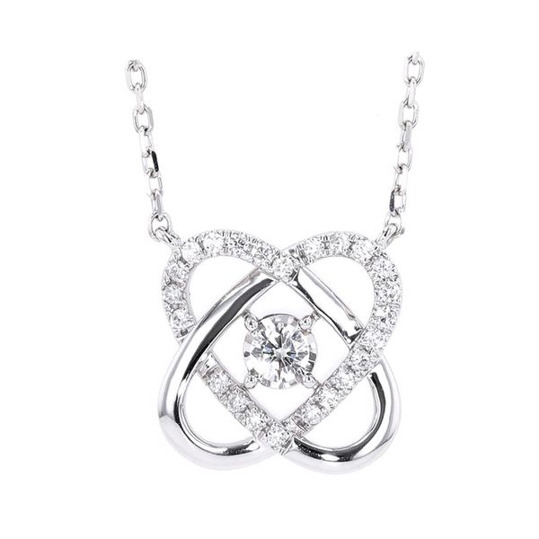 14KT White Gold & Diamonds Love Crossing Neckwear Necklace  - 1/3 cts Patterson's Diamond Center Mankato, MN
