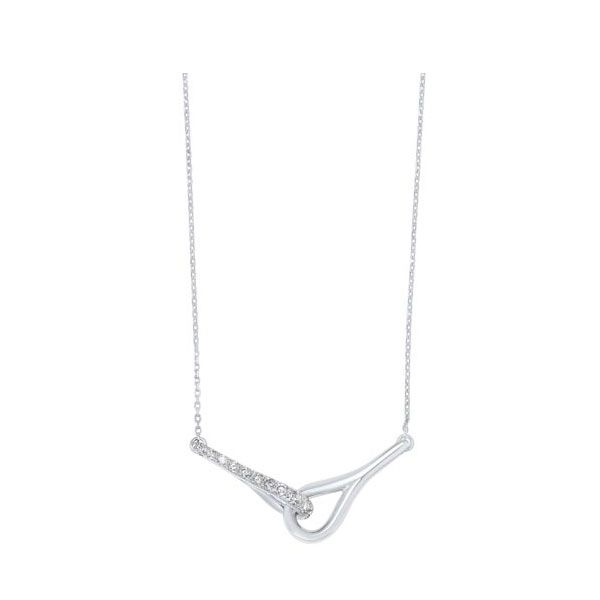 14KT White Gold & Diamonds Stunning Love Crossing Neckwear Necklace  - 1/2 cts Thurber's Fine Jewelry Wadsworth, OH