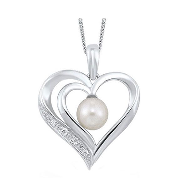 Silver White & Pearl Pendant Milano Jewelers Pembroke Pines, FL