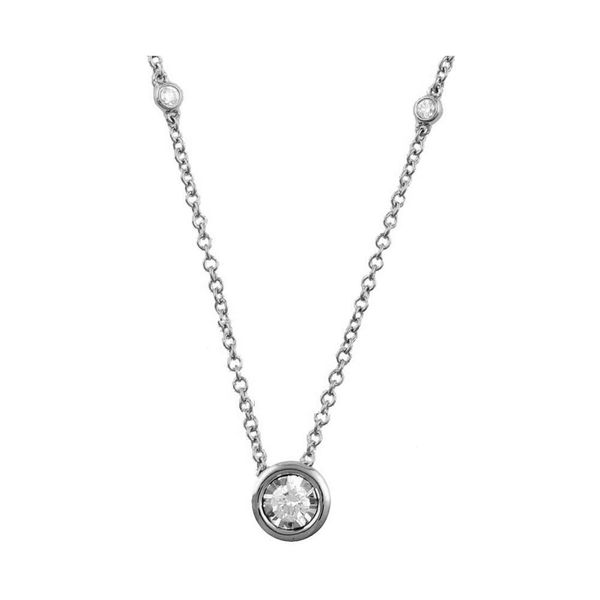 14KT White Gold & Diamonds Tru Reflection Neckwear Pendant  - 1/10 cts Ross's Fine Jewelers Kilmarnock, VA