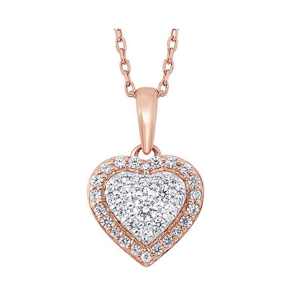 14Kt Rose Gold Diamond (1/4Ctw) Pendant Windham Jewelers Windham, ME