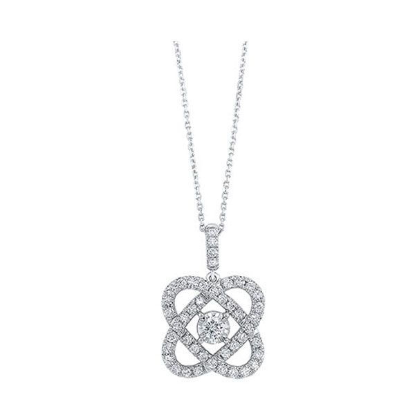 14KT White Gold & Diamonds Love Crossing Neckwear Pendant  - 1/2 cts Michael's Jewelry North Wilkesboro, NC