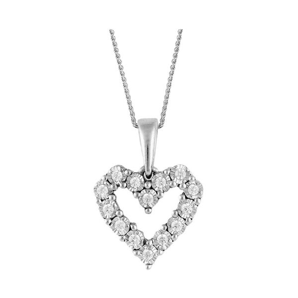 Silver (SLV 995) Diamonds Tru Reflections Stunning Neckwear Pendant  - 1/10 cts Grayson & Co. Jewelers Iron Mountain, MI