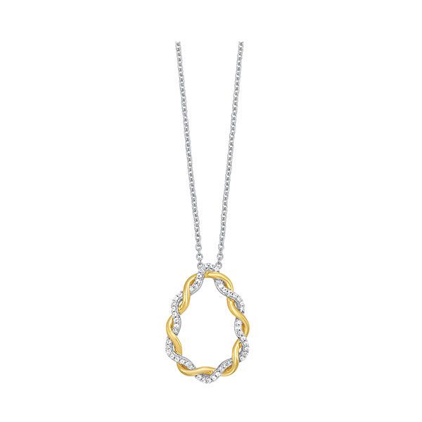 10Kt White Yellow Gold Diamond (1/6Ctw) Pendant Windham Jewelers Windham, ME