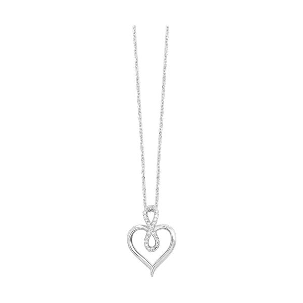 Silver White Diamond 1/10Ctw Pendant Harris Jeweler Troy, OH