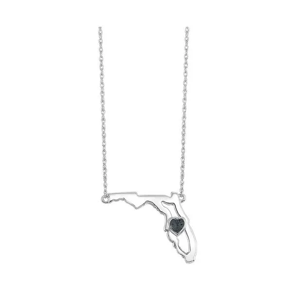 14Kt White Gold & Onyx 1/7Ctw Pendant