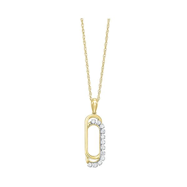 10Kt Yellow Gold Diamond (1/10 Ctw) Pendant Harris Jeweler Troy, OH