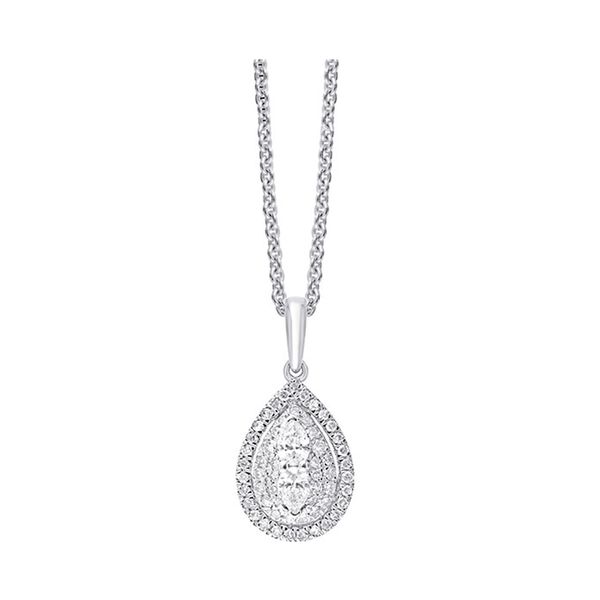 14Kt White Gold Diamond (1/5Ctw) Pendant Castle Couture Fine Jewelry Manalapan, NJ