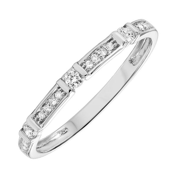 10Kt White Gold Diamond 1/20Ctw & Sapphire 1/8Ctw Ring Grayson & Co. Jewelers Iron Mountain, MI