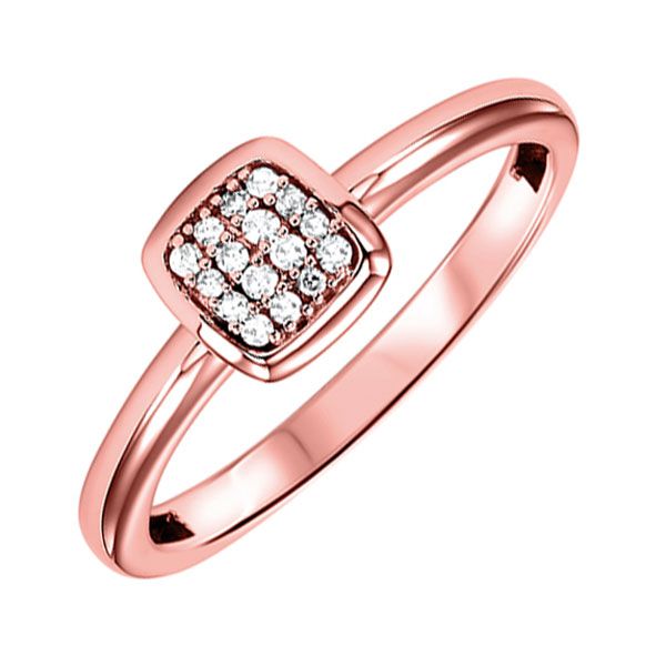 10Kt Rose Gold Diamond (1/12 Ctw) Ring Harris Jeweler Troy, OH