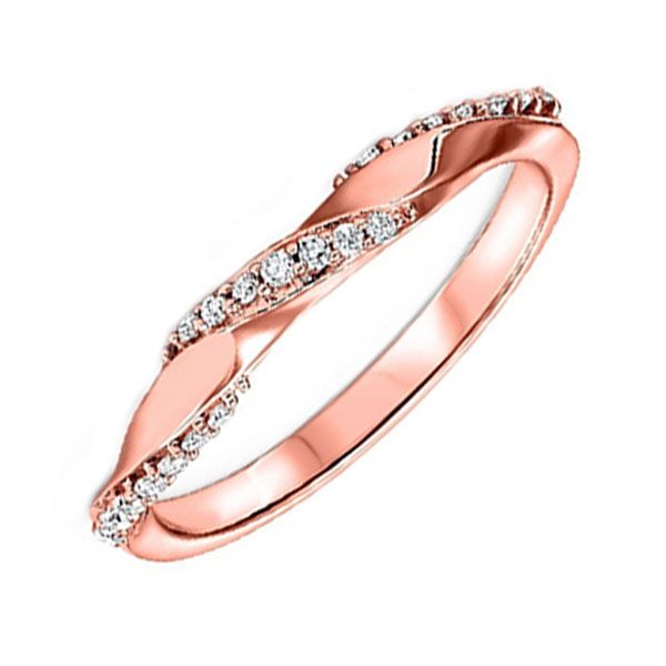 14Kt Rose Gold Diamond (1/8Ctw) Band Castle Couture Fine Jewelry Manalapan, NJ