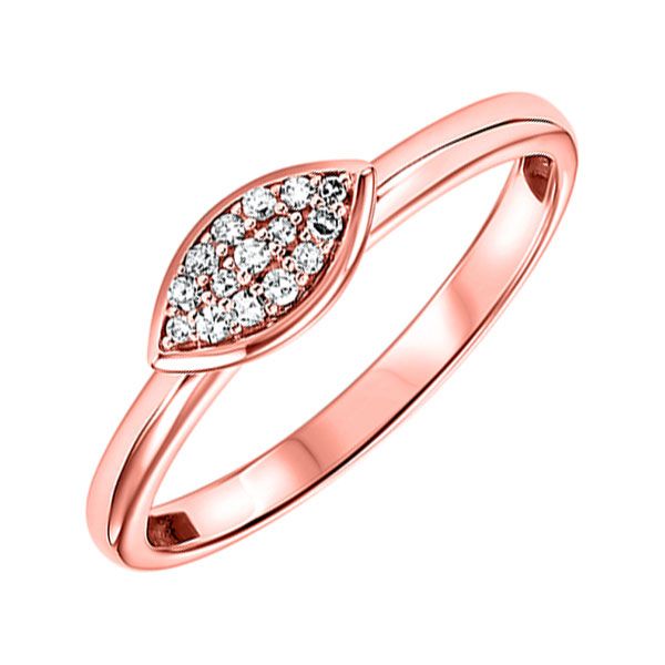 10Kt Rose Gold Diamond (1/12 Ctw) Ring Harris Jeweler Troy, OH