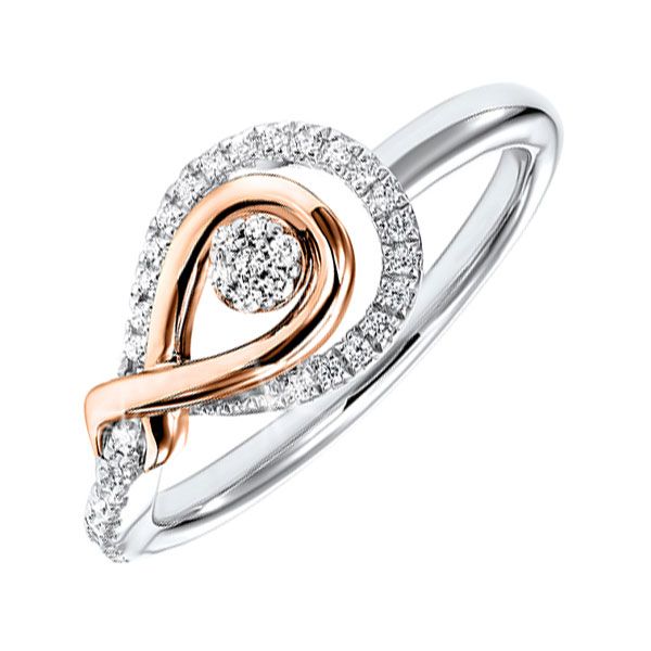 Gold Silver White Rose Diamond 1/6Ctw Ring Grayson & Co. Jewelers Iron Mountain, MI