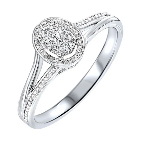 10Kt White Gold Diamond 1/10Ctw Ring Jones Jeweler Celina, OH