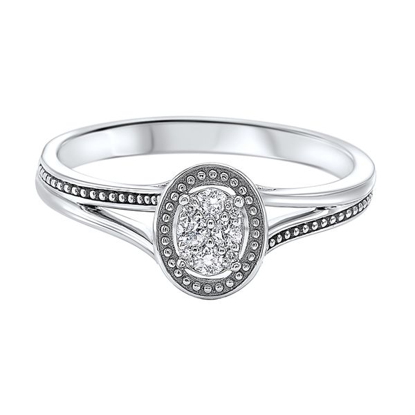 10Kt White Gold Diamond 1/10Ctw Ring Image 2 Jones Jeweler Celina, OH
