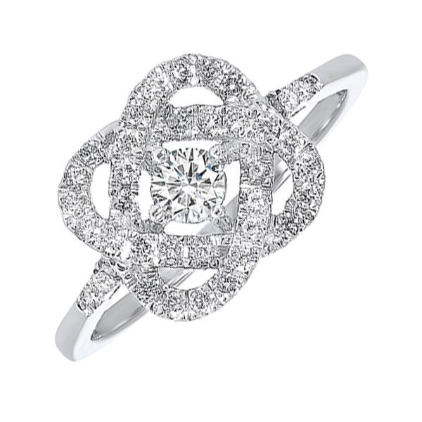 14KT White Gold & Diamonds Love Crossing Fashion Ring  - 1/2 cts Patterson's Diamond Center Mankato, MN