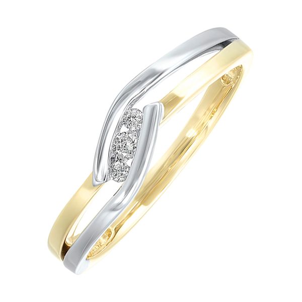 10Kt White Yellow Gold Diamond (1/20 Ctw) Ring JMR Jewelers Cooper City, FL